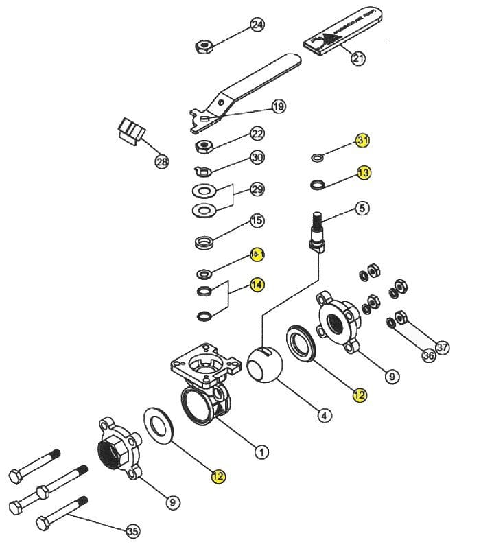 Sferaco - KIT JT 737/710/711MOD. DN15 