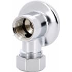 Sferaco - Applique murale laiton chromé lourde femelle avec écrou Série 1347 D14 DN1/2"