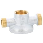 Sferaco - Applique murale laiton chromé double sans écrou Série 1348 M1/2"-F1/2"-M3/8"