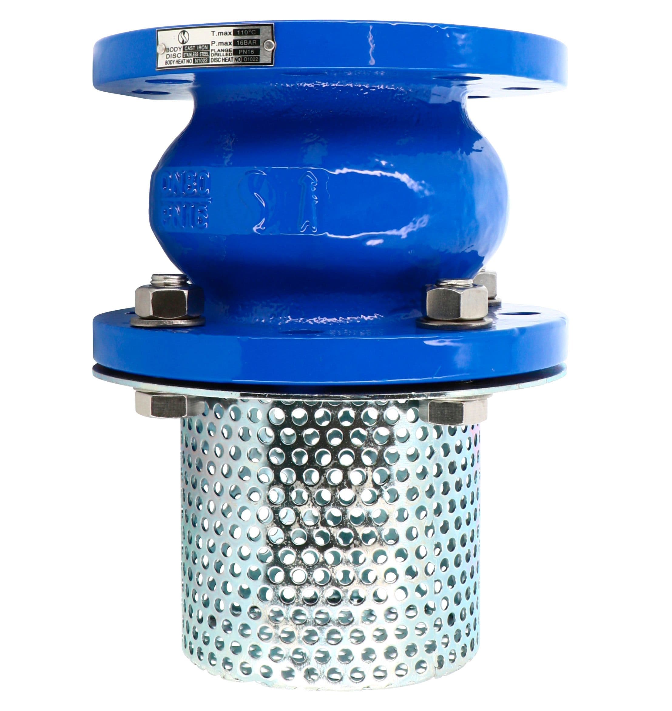 Sferaco - Clapet simple guidage fonte à crépine acier Série 368 à brides PN10/16 DN65