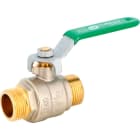 Sferaco - Vanne à sphère laiton titré 4MS NF mâle mâle poignée plate verte DN 2" PN16