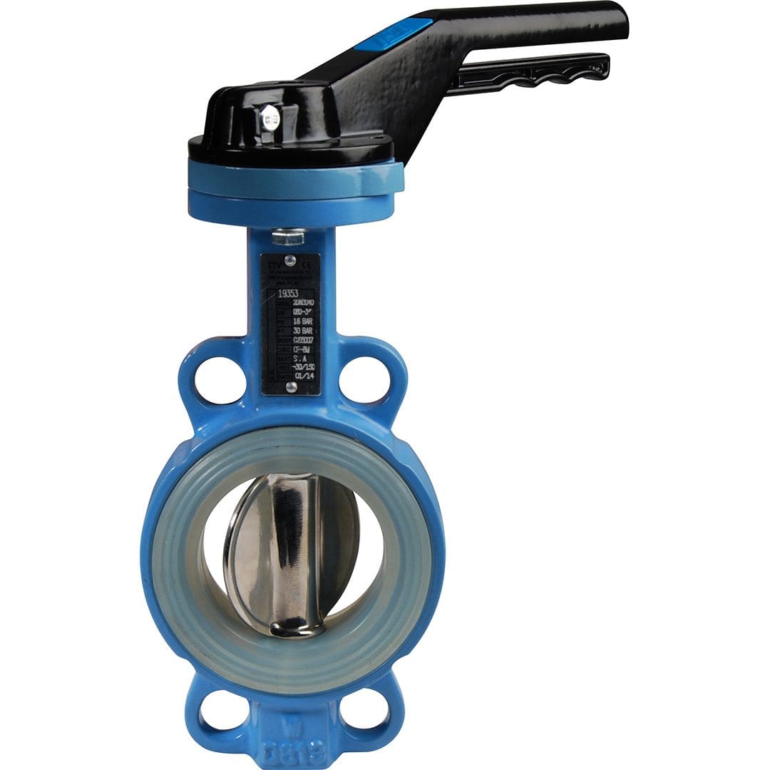 Sferaco - Vanne papillon Wafer TTV 1183, Papillon inox,Silicone alimentaire DN100 à levier