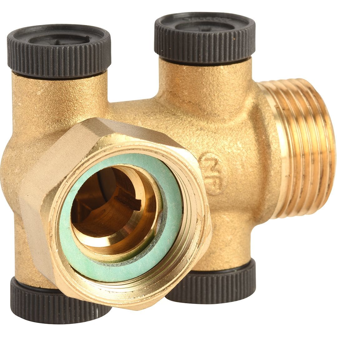 Sferaco - Clapet antipollution équerre EA3046 NF à purges polyamide Série 345 DN1"