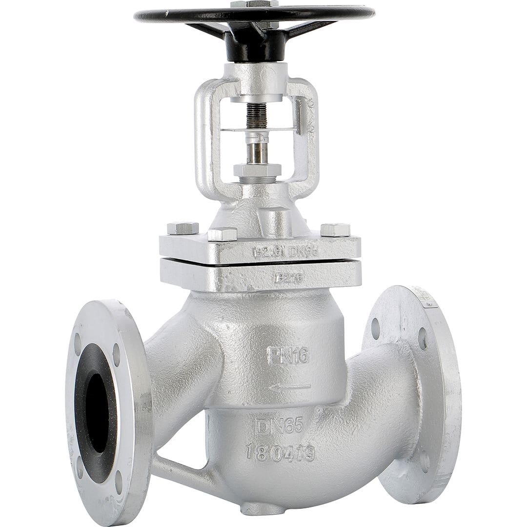 Sferaco - Robinet à soupape fonte GS à soufflet inox F1 à brides PN25 Série 476 ICP DN50