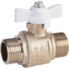 Sferaco - Vanne à sphère dégraisée oxygène Série 502 male-male manette blanche DN3/8"