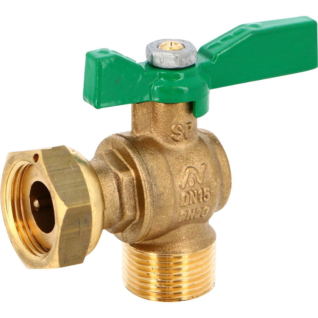 Sferaco - Robinet compteur 644 DN15 équerre mâle DN1" - écrou DN3/4" manette laiton