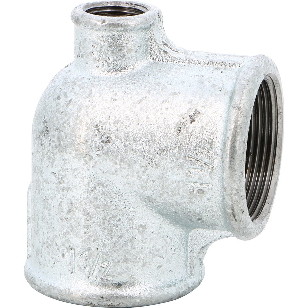 Sferaco - Raccord fonte malléable Té femelle réduit Série 130N noir DN3/4"-3/4"-3/8" BSP