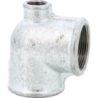 Sferaco - Raccord fonte malléable Té femelle réduit Série 130N noir DN3/4"-3/4"-3/8" BSP