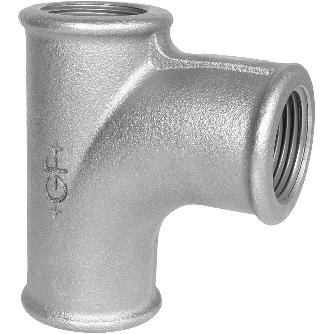 Sferaco - Raccord fonte malléable Té femelle égal 1 voie cintrée Série 131N noir DN2"