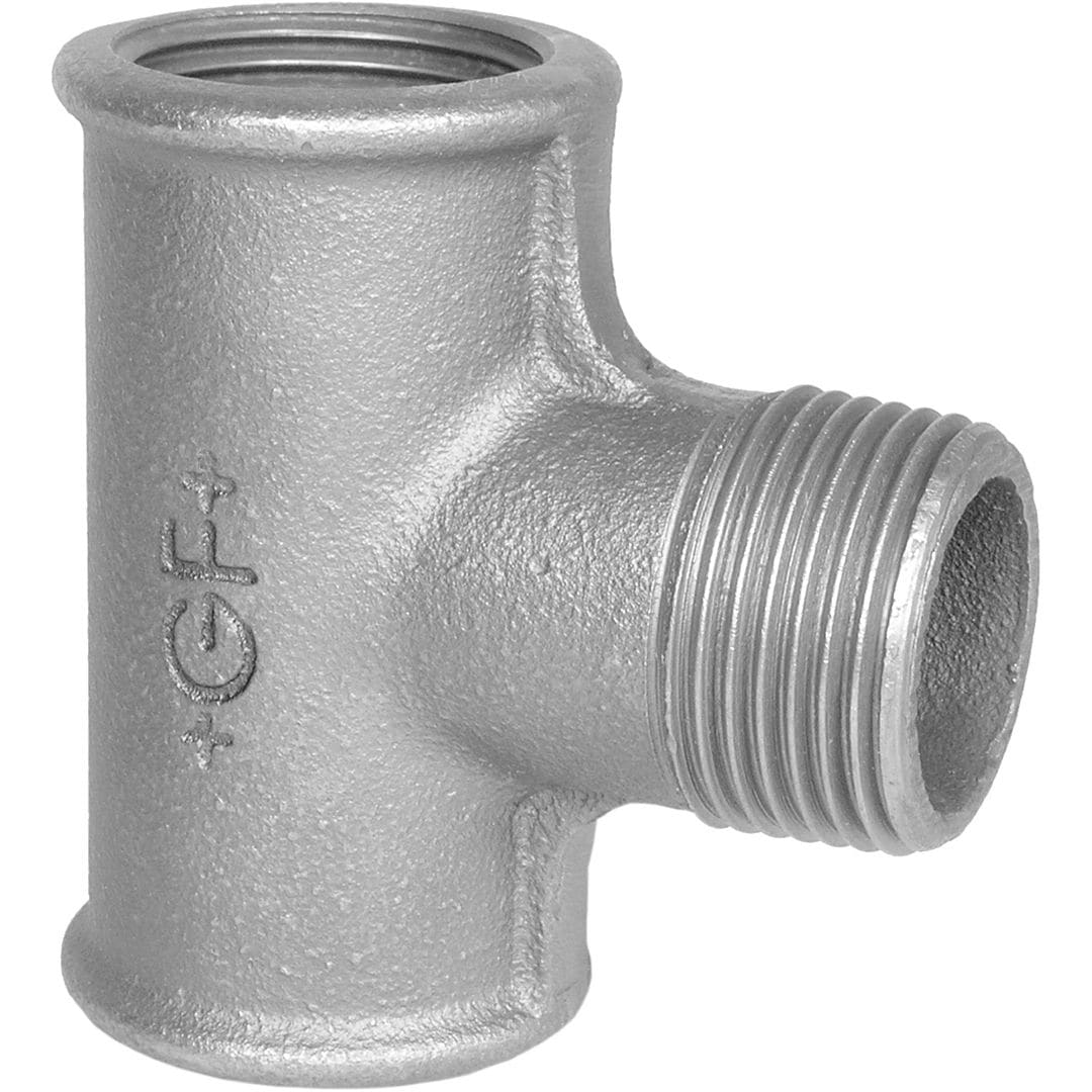 Sferaco - Raccord fonte malléable Té femelle male femelle égal Série 133N noir DN3/8" BSP