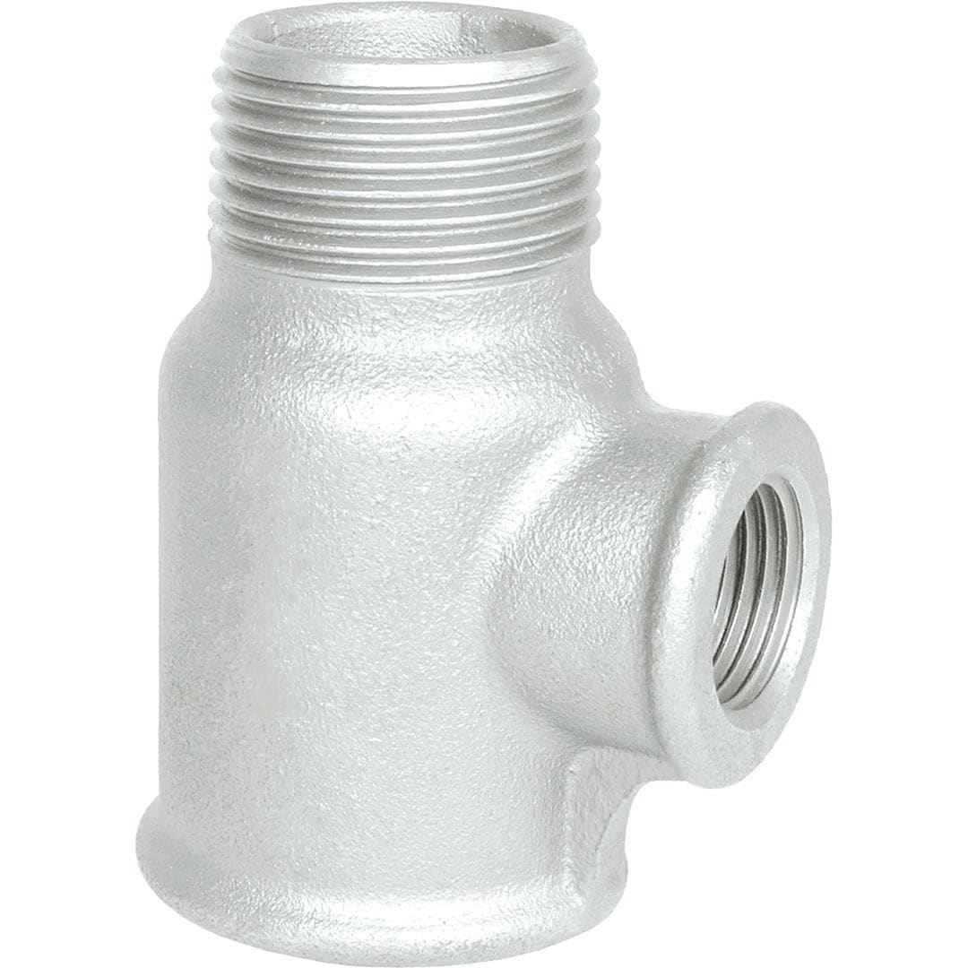 Sferaco - Raccord fonte malléable Té male femelle femelle égal Série 134G galva DN3/4" BSP