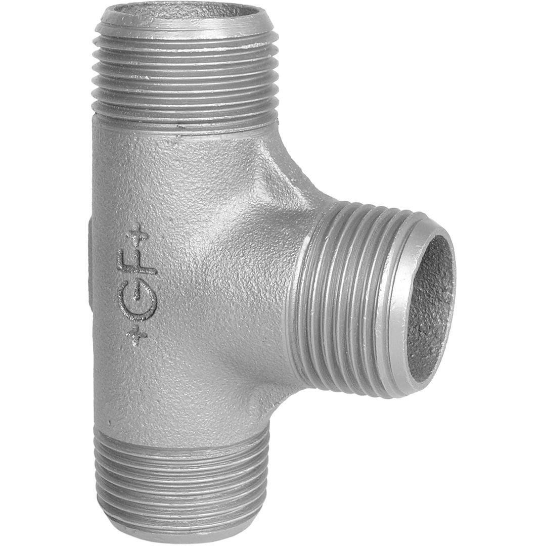 Sferaco - Raccord fonte malléable Té male male male égal Série 135N noir DN3/4" BSP