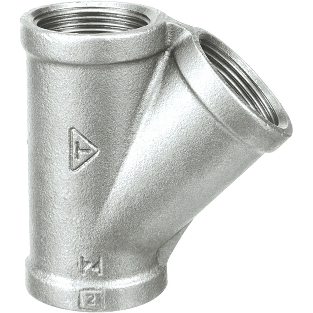 Sferaco - Raccord fonte malléable Té femelle oblique 45° égal Série 165G galva DN3" BSP