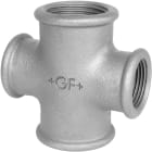 Sferaco - Raccord fonte malléable Croix femelle égale Série 180N noir DN1"1/2 BSP