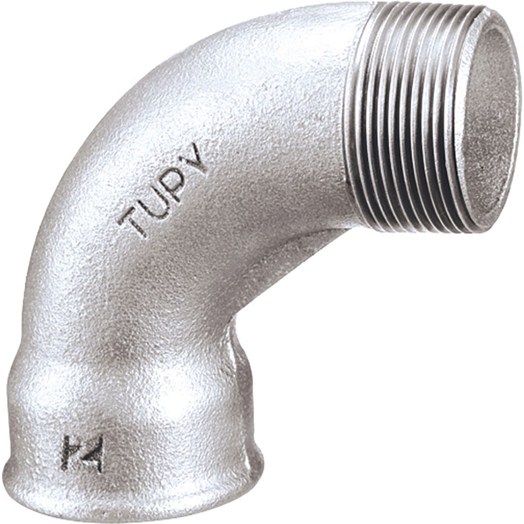 Sferaco - Raccord fonte malléable courbe male femelle courte 90° Série 1AG galva DN2"1/2