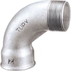 Sferaco - Raccord fonte malléable courbe male femelle courte 90° Série 1AG galva DN2"1/2