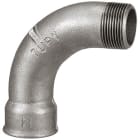 Sferaco - Raccord fonte malléable courbe male femelle grand rayon 90° Série 1N noir 1/2"