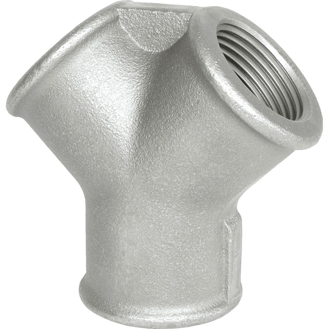 Sferaco - Raccord fonte malléable distributeur en y égal Série 220G galvanisé DN1" BSP