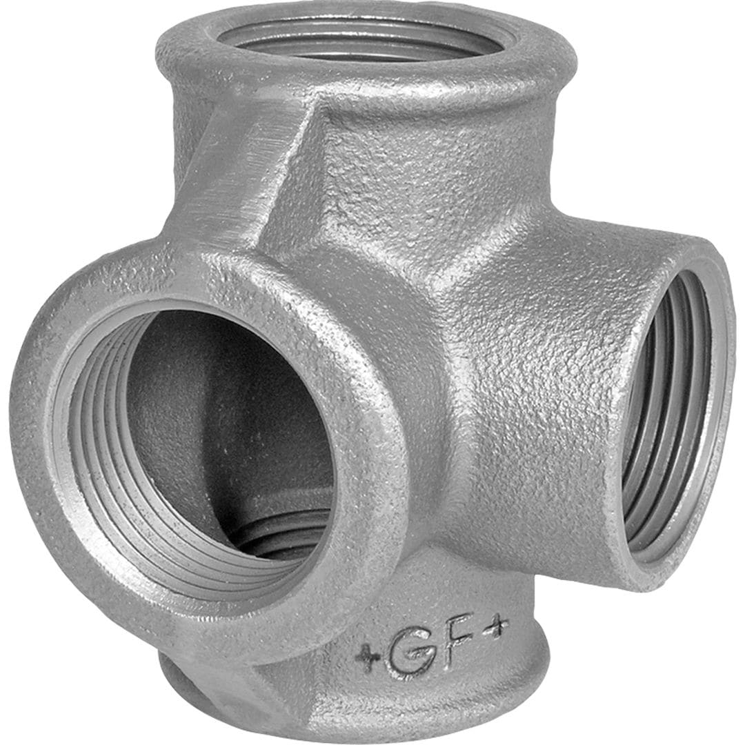 Sferaco - Raccord fonte malléable distributeur en té femelle égal Série 223N noir DN1/2"