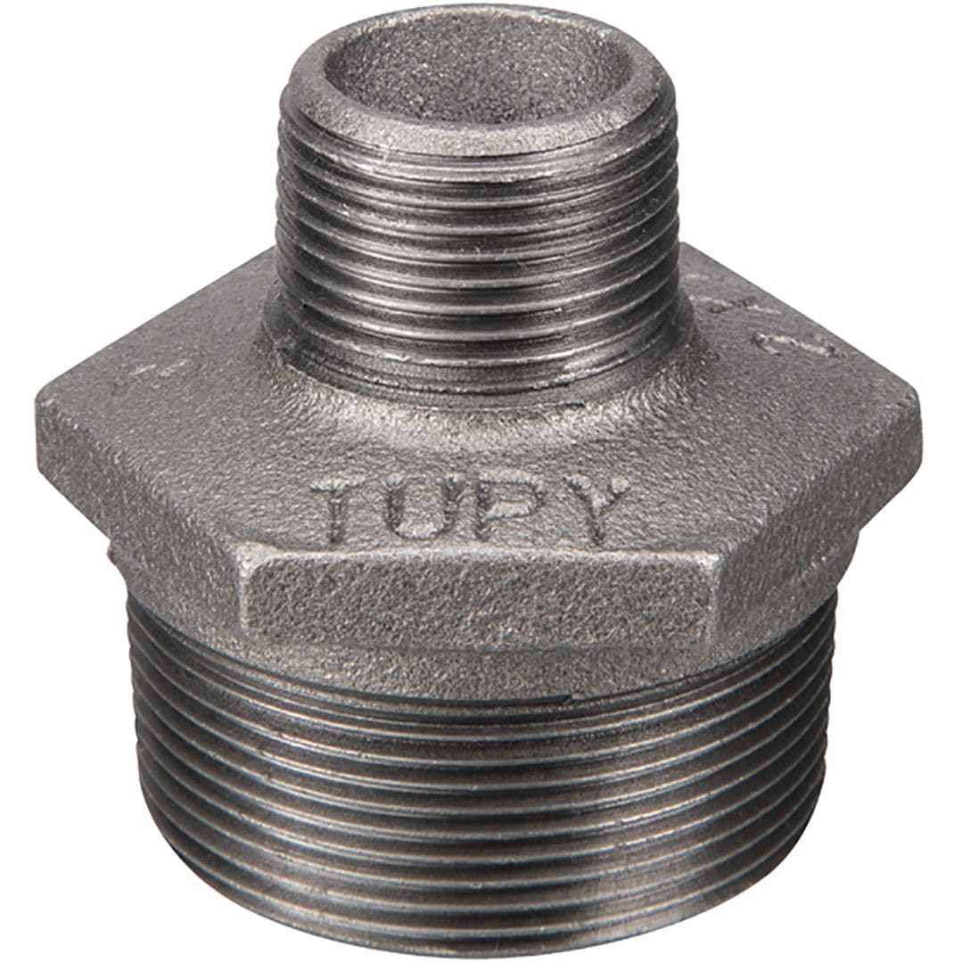 Sferaco - Raccord fonte malléable mamelon male réduit Série 245N noir DN3/4"-3/8" BSP