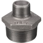 Sferaco - Raccord fonte malléable mamelon male réduit Série 245N noir DN2"1/2-2" BSP