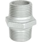 Sferaco - Raccord fonte malléable mamelon égal droite/gauche Série 281G galva M1" BSP