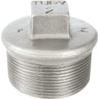 Sferaco - Raccord fonte malléable bouchon male à collet 4 pans Série 290G galva M1/4" BSP