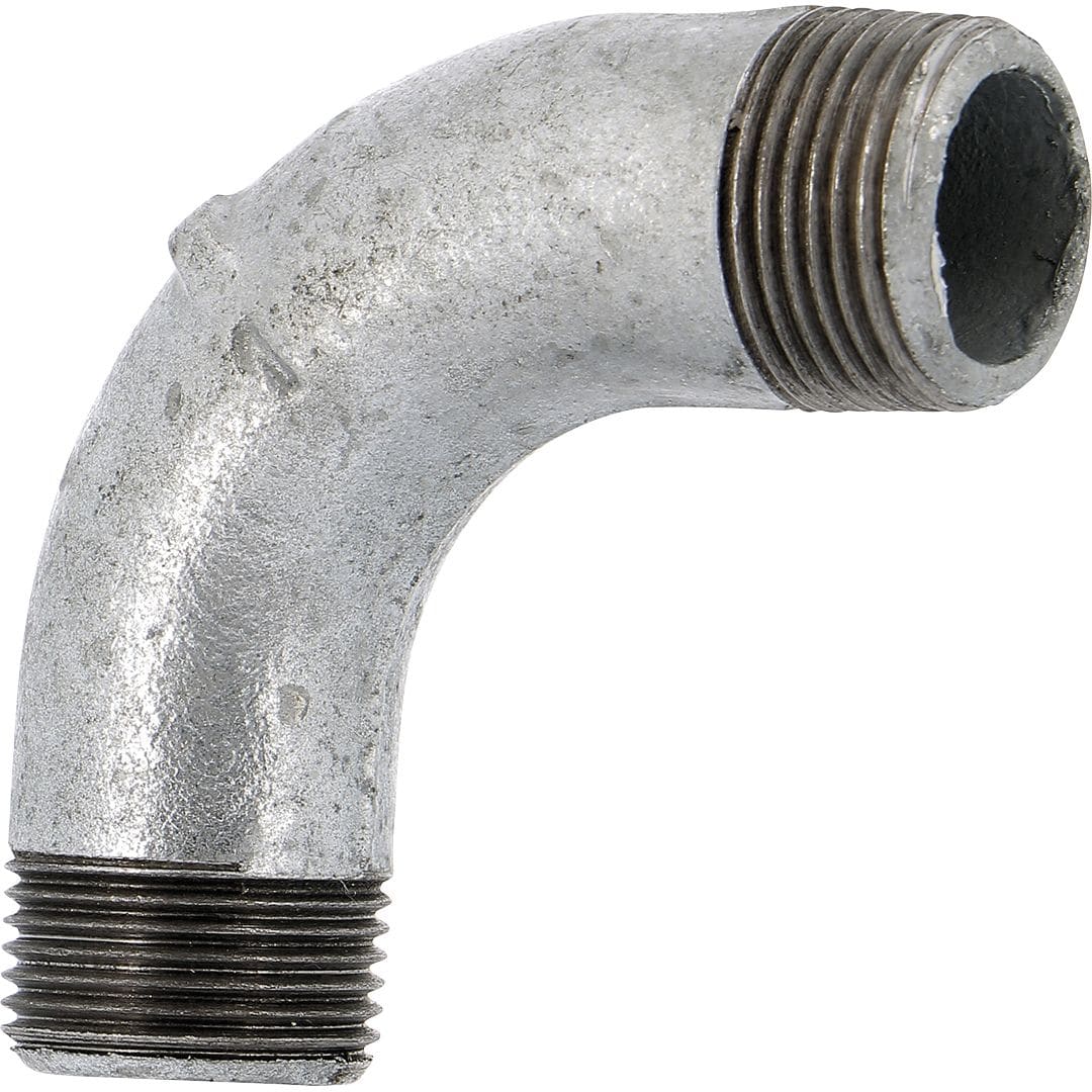 Sferaco - Raccord fonte malléable courbe mâle mâle grand rayon 90° Série 3G galva DN4"