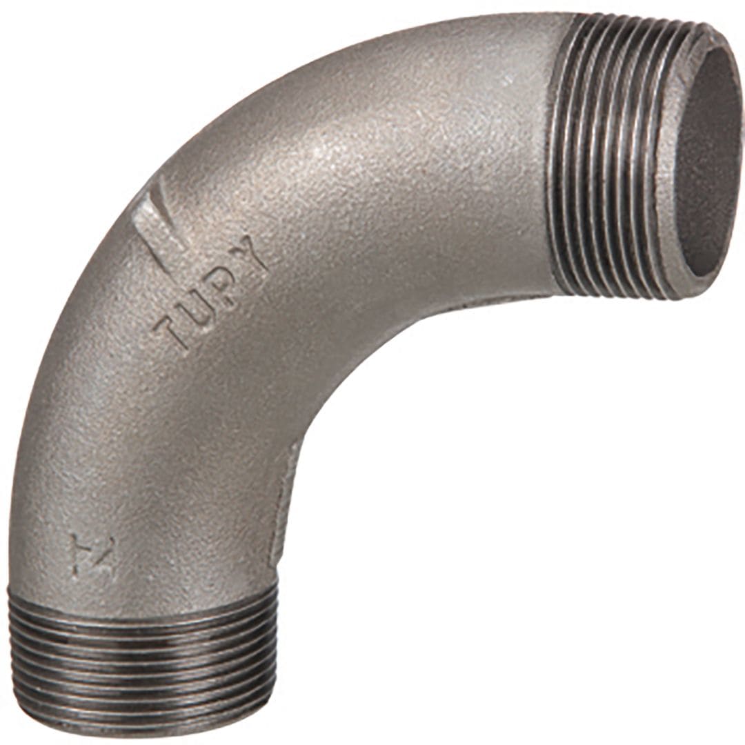 Sferaco - Raccord fonte malléable courbe mâle mâle grand rayon 90° Série 3N noir DN3/4"