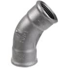 Sferaco - Raccord fonte malléable courbe FF grand rayon 45° Série 41N noir DN 3/8" BSP