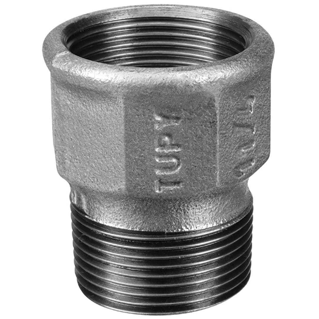 Sferaco - Raccord fonte malléable allonge male femelle égale Série 529AN noir DN2" BSP