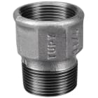 Sferaco - Raccord fonte malléable allonge male femelle égale Série 529AN noir DN2" BSP