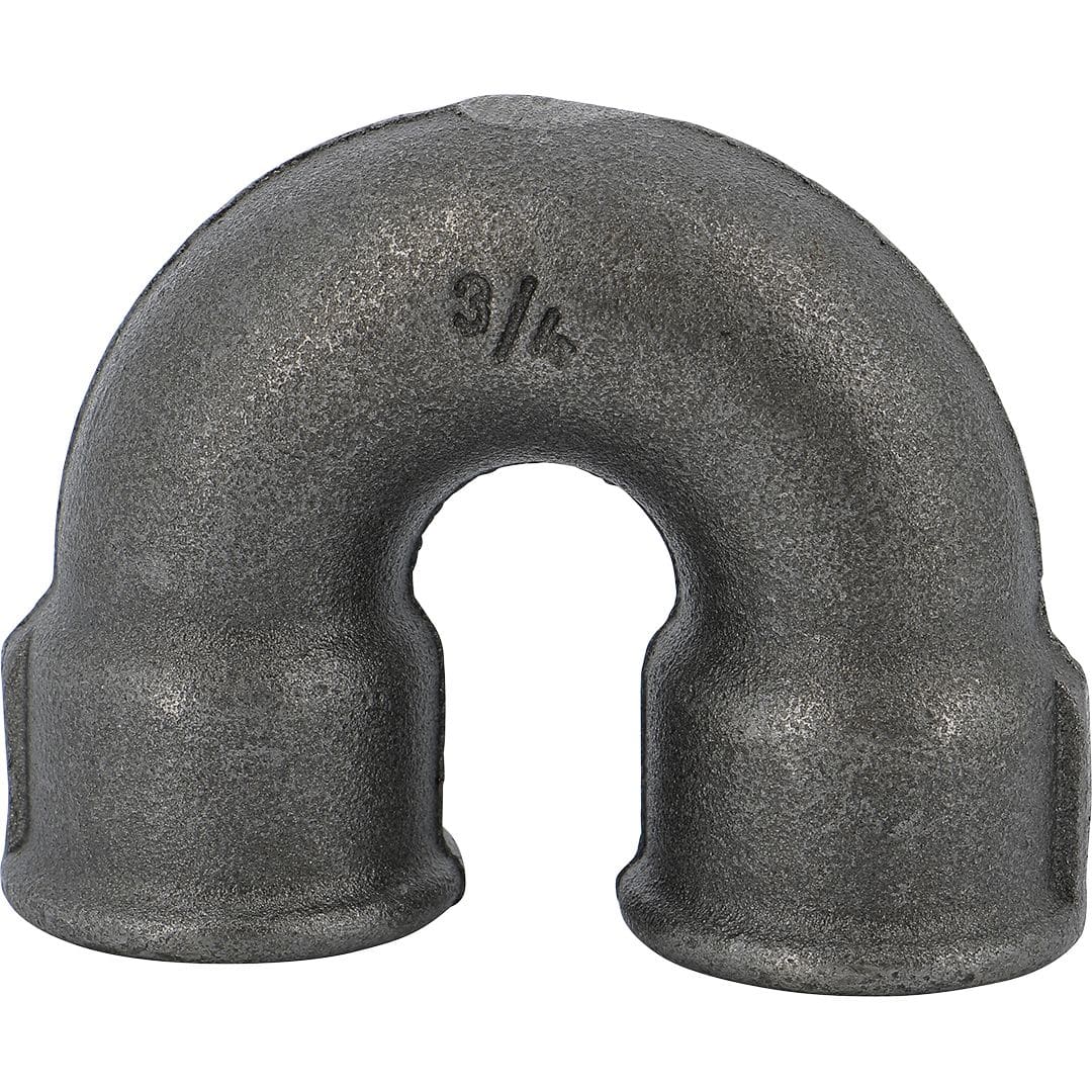 Sferaco - Raccord fonte malléable courbe femelle femelle 180° Série 60N noir DN2" BSP