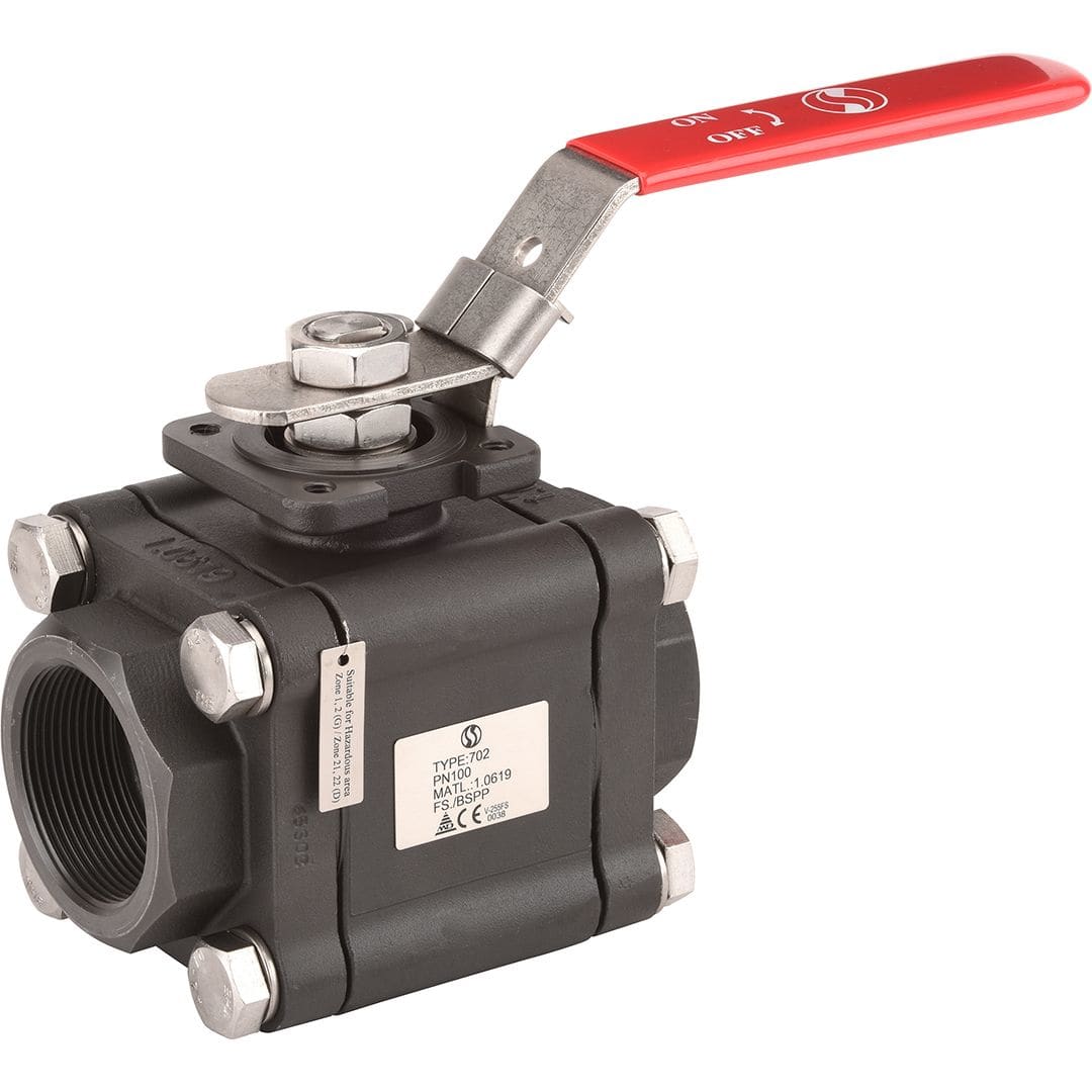 Sferaco - Vanne à boisseau sphérique 3 pièces acier sécurité feu Série 702R Fem. NPT DN1"