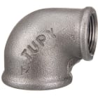 Sferaco - Raccord fonte malléable coude réduit FF petit ray.90° Série 90N noir 1"-3/4"