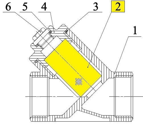 Sferaco - Tamis filtre 230MV DN2" D54 H76 1mm Screen 230MV DN2" D54 H76 1mm