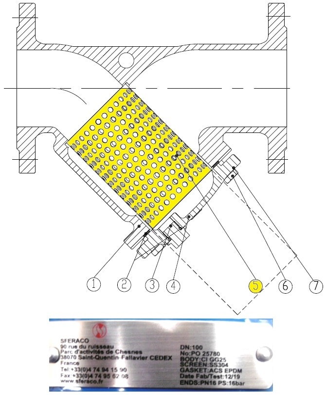 Sferaco - TAMIS 233H DN50 57X97