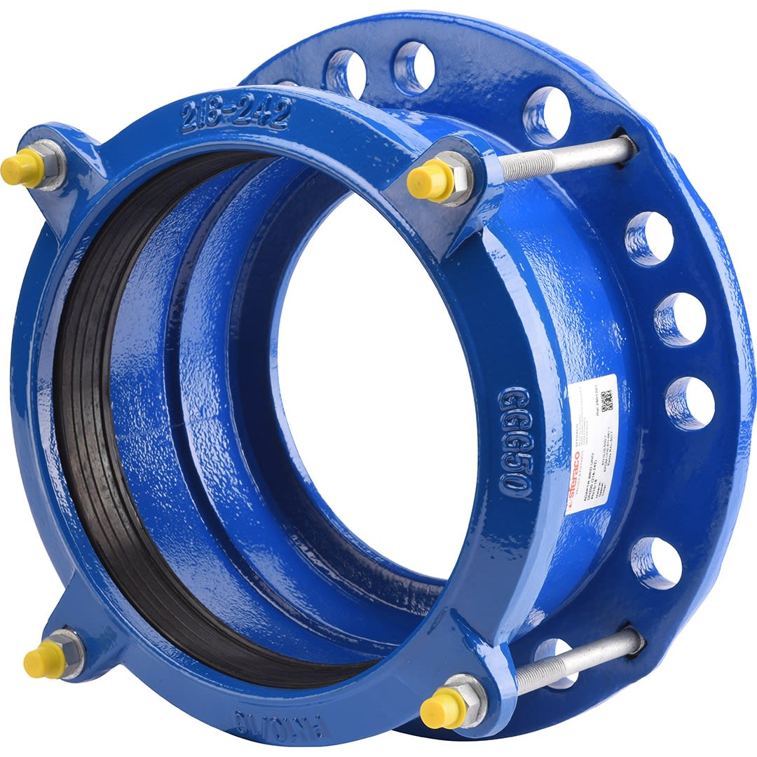 Sferaco - Adaptateur de bride large plages avec talon d'appui Série 2501 DN125/150 133-157