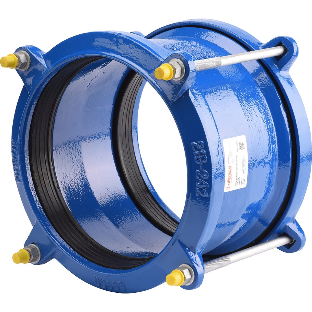 Sferaco - Manchon fonte universel large plages Série 2505 DN300 pour tube rigide D.302-327