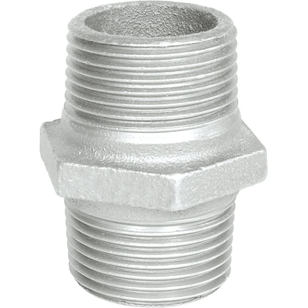 Sferaco - Raccord fonte malléable mamelon égal droite/gauche Série 281G galva M3/4" BSP