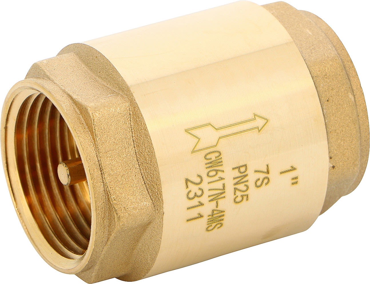 Sferaco - Clapet double guidage laiton Série 307 à disque laiton Femelle BSP DN3/4" PN25