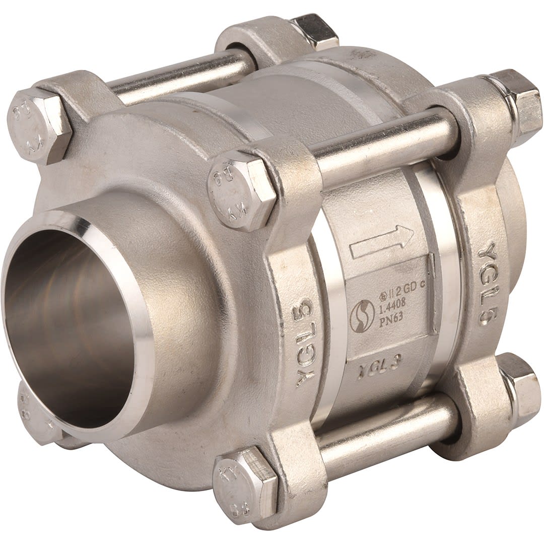 Sferaco - Clapet de non retour à disque inox 3 pièces Série 381 à souder BW PN63 DN15