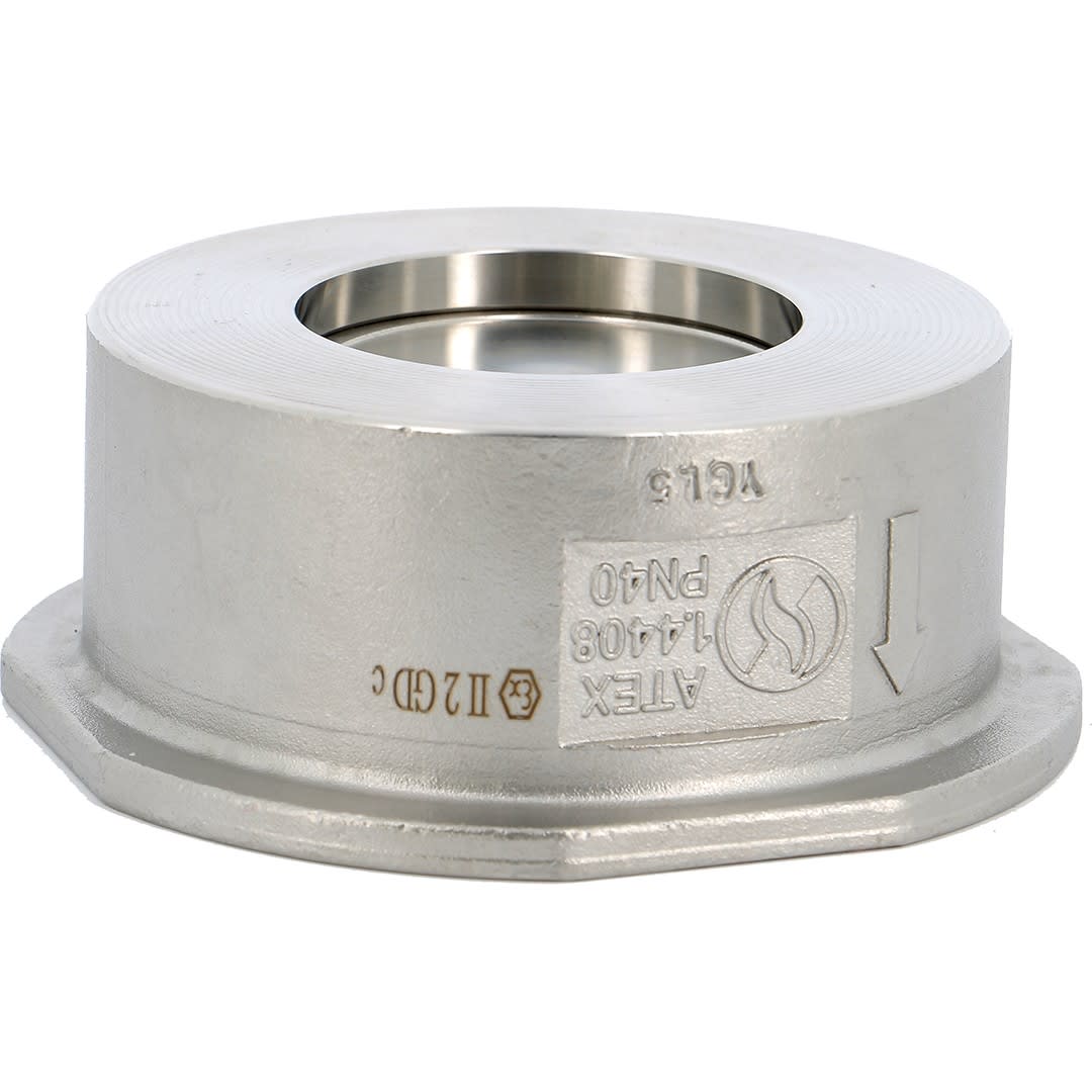 Sferaco - Clapet à disque inox wafer Ref.386 DN32 modèle étroit entre brides PN10/16/25/40