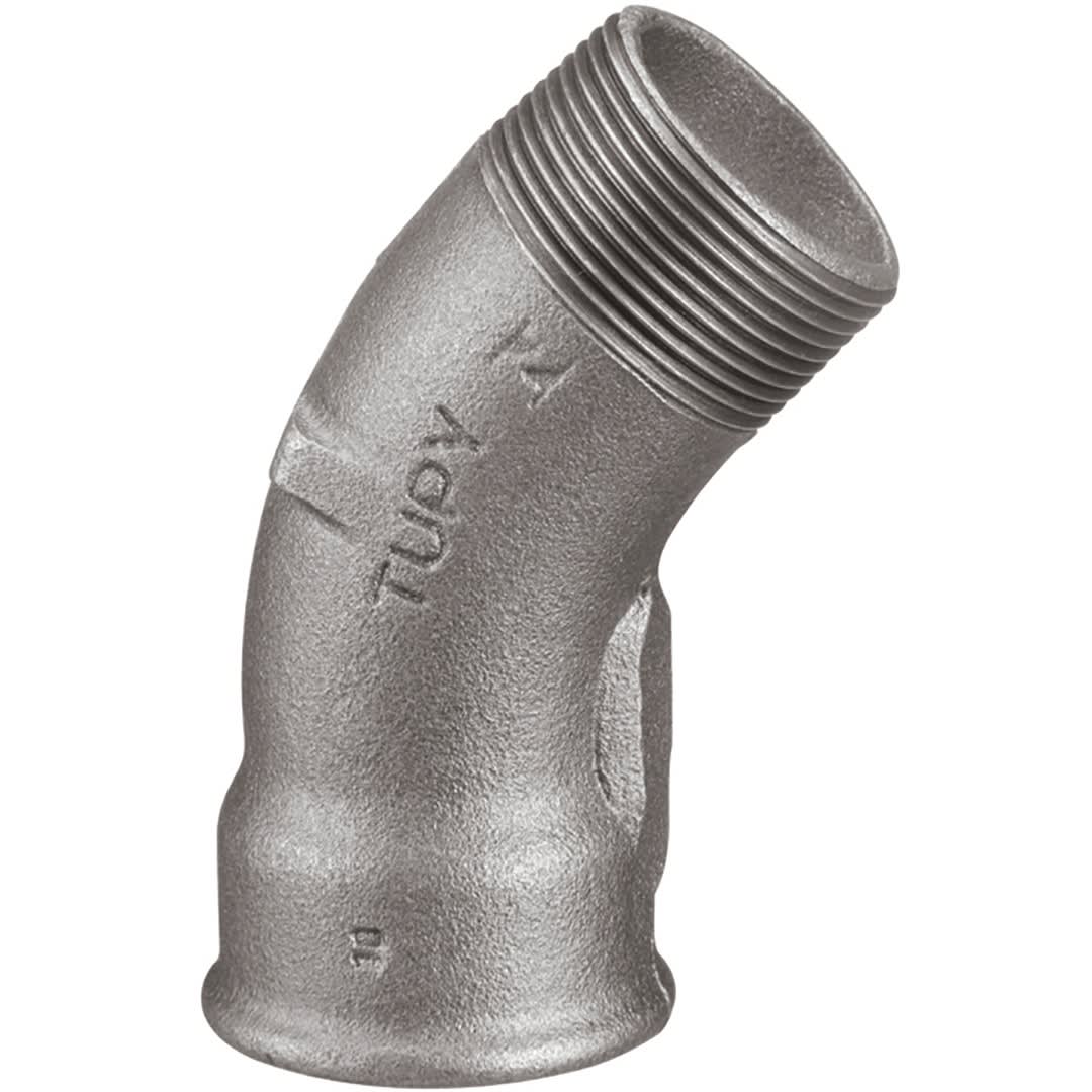 Sferaco - RFM 40 GALVA 1/2'' COURBE M-F GR45° 40 COURBE GALVA MF GRAND RAYON 45°