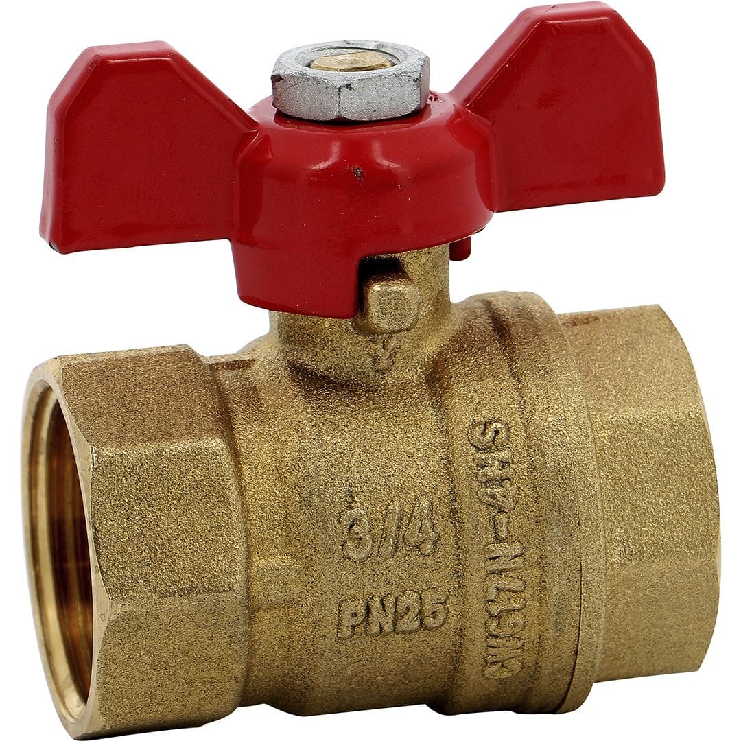 Sferaco - Vanne à sphère laiton 15S Série 516 Femelle Femelle DN1" manette rouge