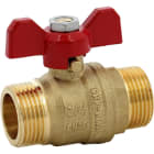 Sferaco - Vanne à sphère laiton 15S Série 573 Mâle Mâle DN1" manette rouge