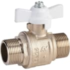 Sferaco - Vanne à sphère dégraisée oxygène Série 502 male-male manette blanche DN1/2"