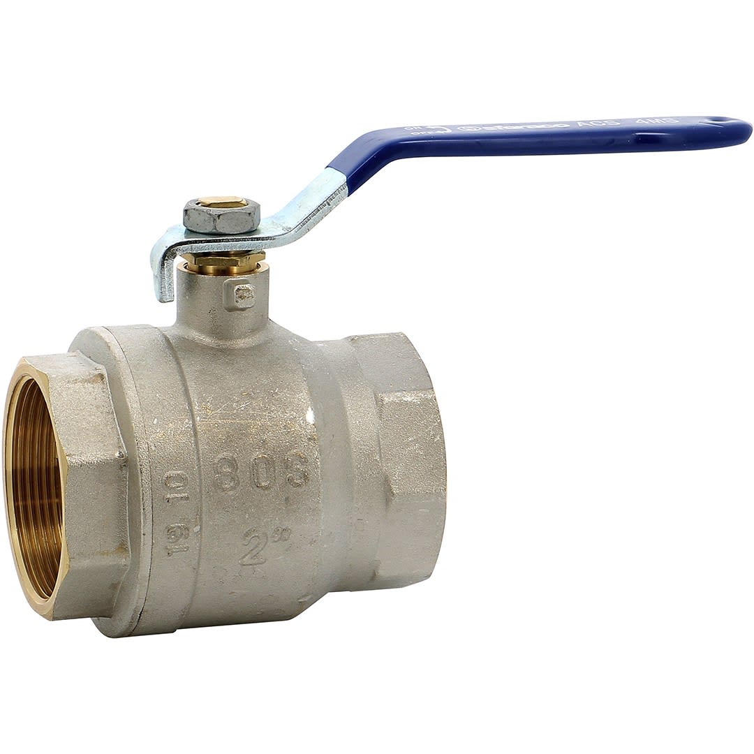 Sferaco - Vanne sphère laiton titré 4MS Bâtiment+ femelle femelle BSP poignée bleue 1"1/4