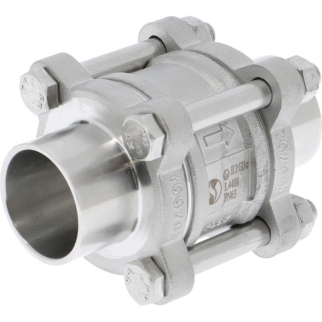 Sferaco - Clapet de non retour à disque inox 3 pièces Série 381ISO à souder BW PN63 DN65