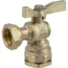Sferaco - Robinet compteur 659 équerre raccord PE DN20 - écrou 3/4" manette laiton 2/3-1/3